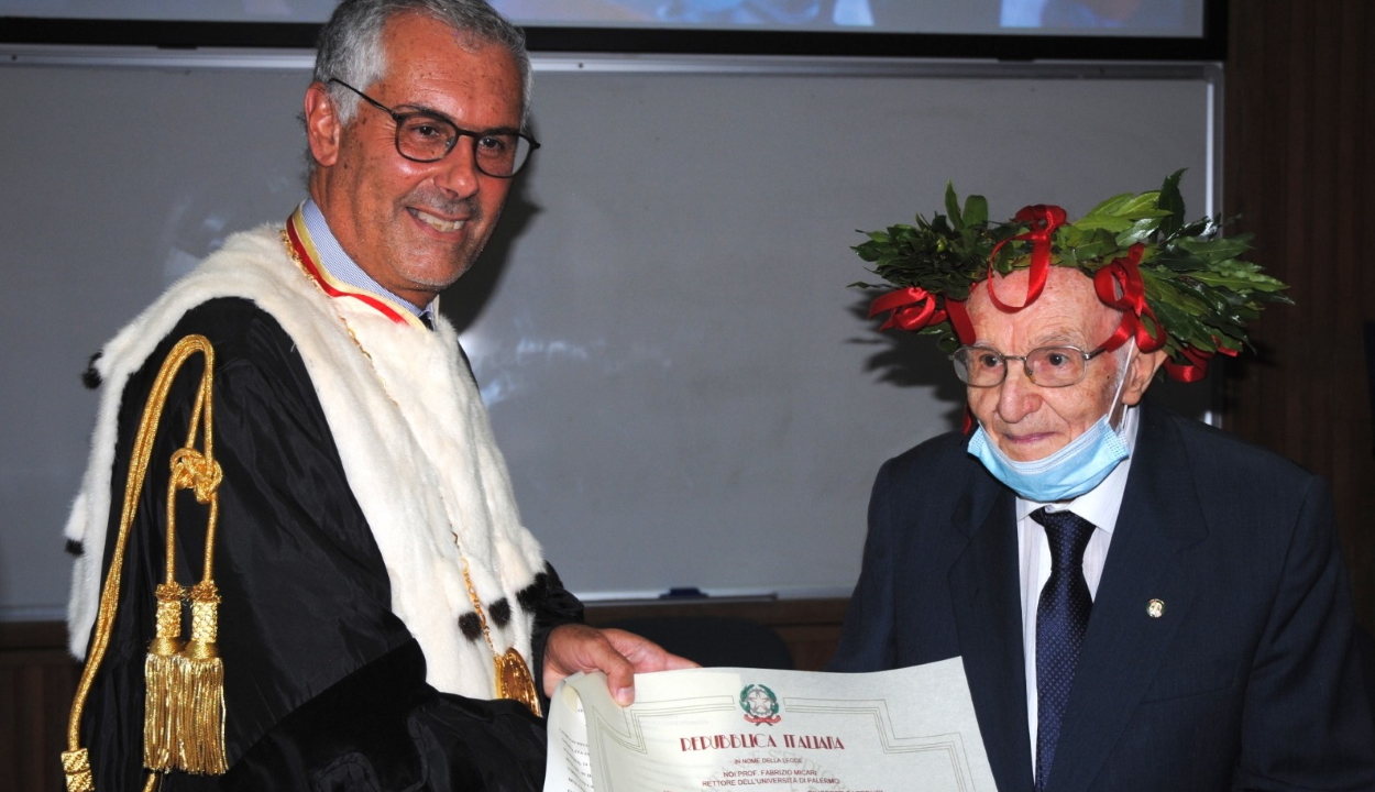 96 évesen, osztályelsőként végzett egyetemet egy olasz férfi